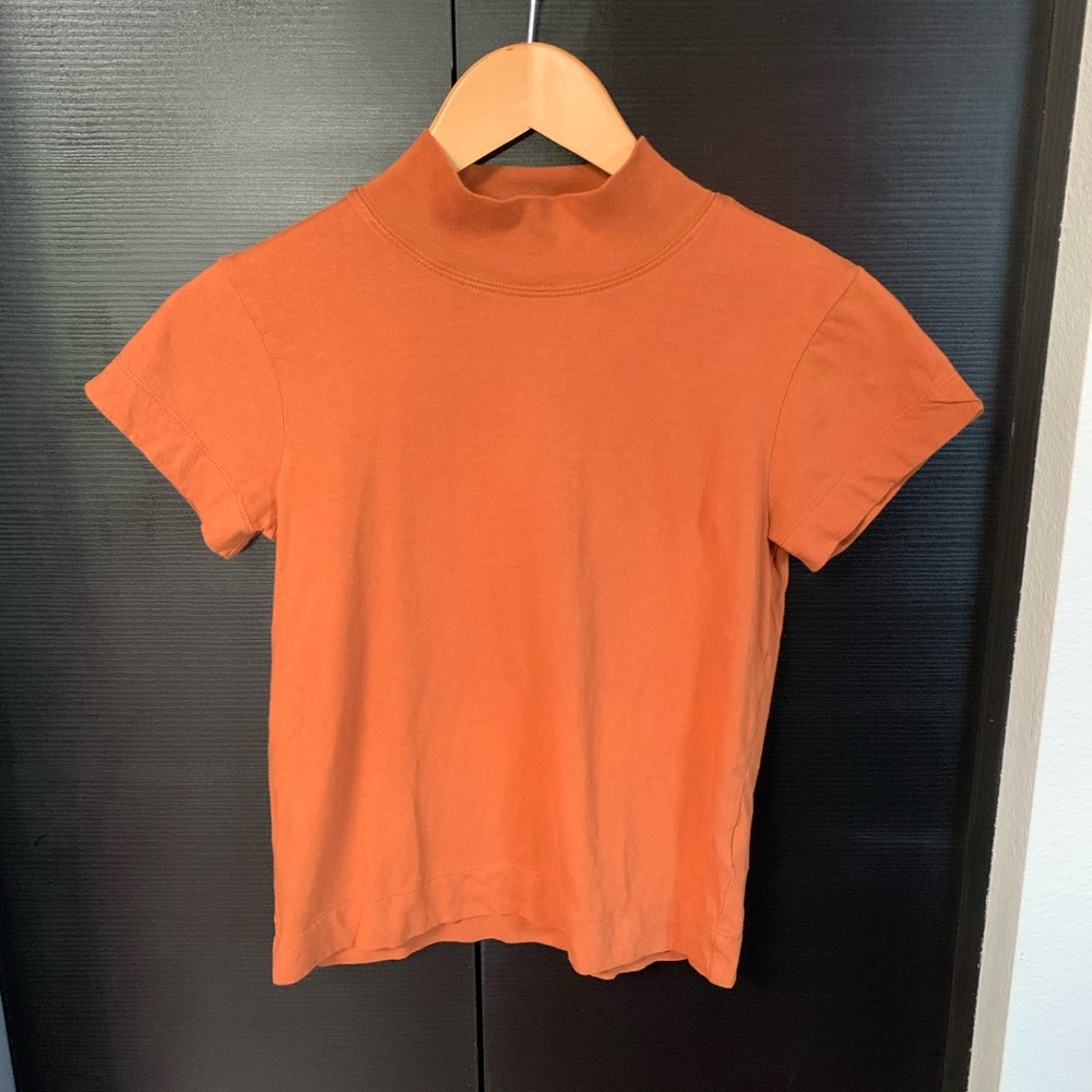 Everlane Short Sleeve Mock Neck Top